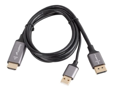 Kabel HDMI na DisplayPort 4K černý 1m