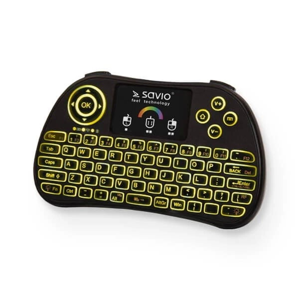 Podsvícená mini bezdrátová klávesnice RGB TV Box, Smart TV, konzole, PC, KW-03