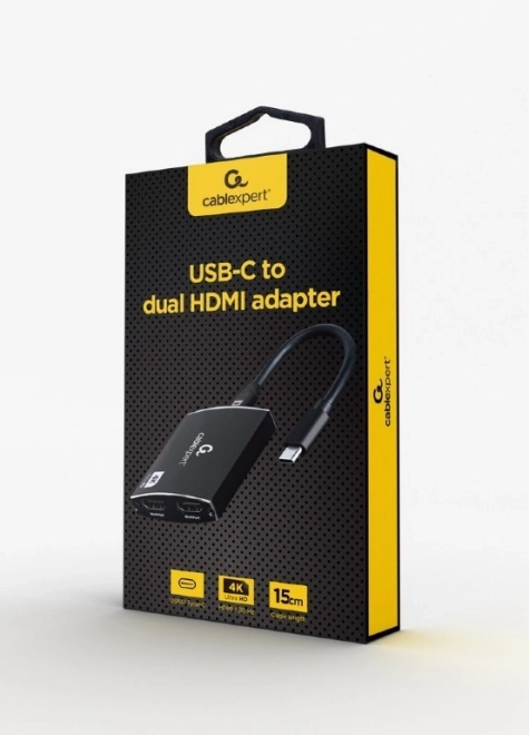 Adaptér USB-C na 2xHDMI 4Kx2K audio