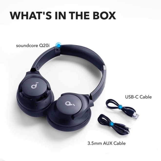 Nauslové sluchátka Soundcore Q20i modré