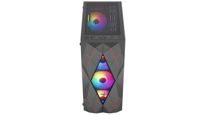 Obudowa střední věž Volcan černá RGB