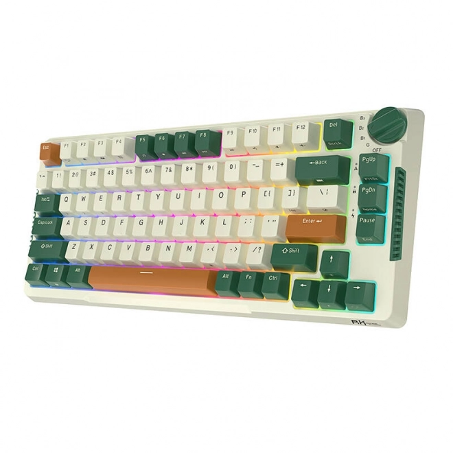 Bezdrátová mechanická klávesnice Royal Kludge RKH81 RGB, Sky cyan switch (zelený)