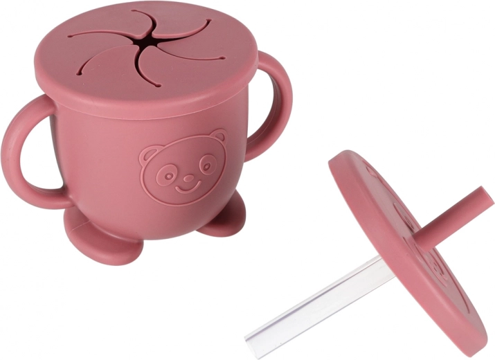 Hrneček 2v1: snack i slámka