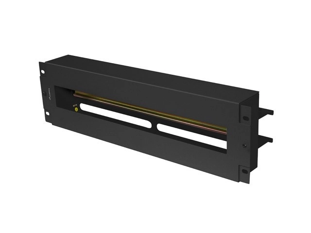 Panel distribuce napětí 3U 19 palců s DIN lištou TS-35 černý