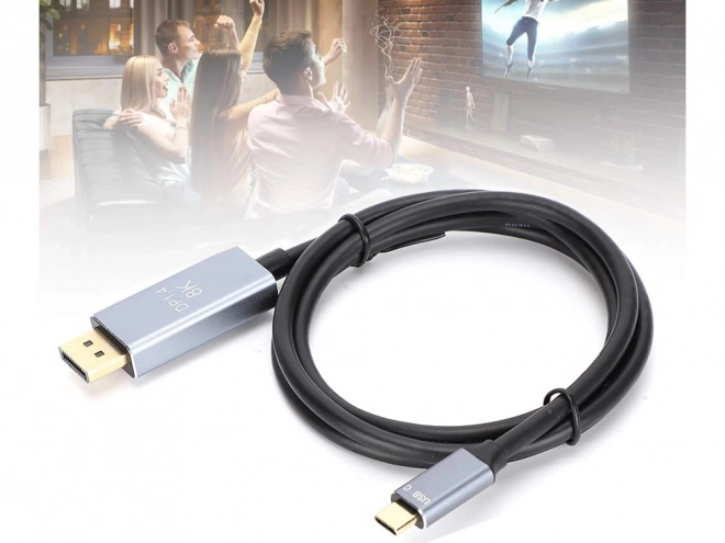 Displejový kabel s USB-C a DisplayPort 1.4, 1,8 m