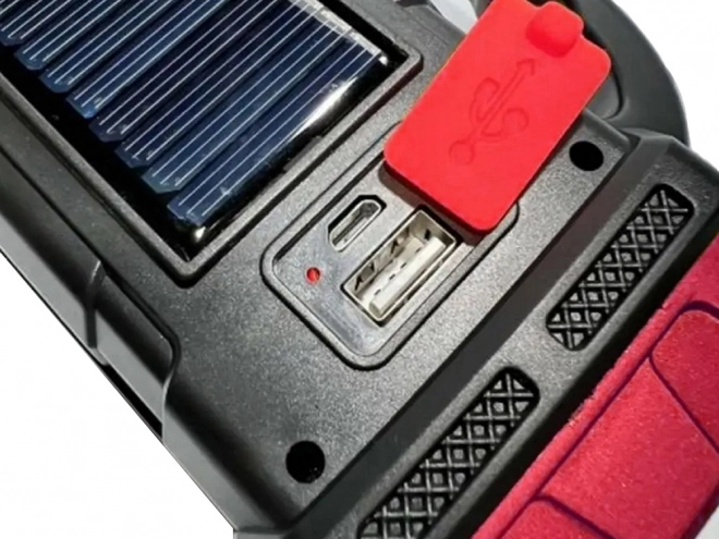 Solární přenosná LED svítilna s powerbankou