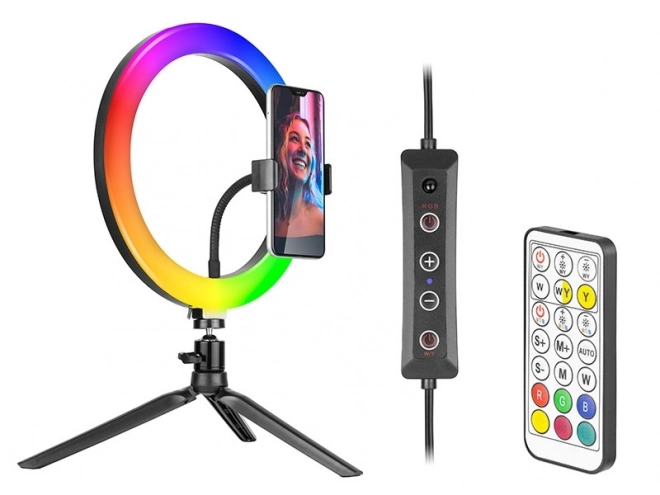RGB RING 26 cm kruhové světlo se stativem