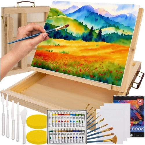 Umělecký malířský set s kufříkem a stojanem