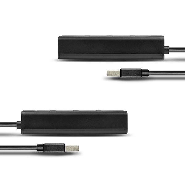 HUE-S2B 4-portový nabíjecí rozbočovač USB 3.2 Gen 1, 30cm kabel, přídavné napájení microUSB