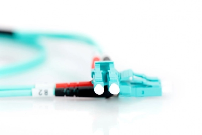 FO LC-LC MM 50/125 OM3 duplexní LSOH 2m optický propojovací kabel
