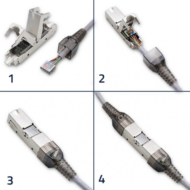 Beznástrojový konektor RJ45 STP Cat6