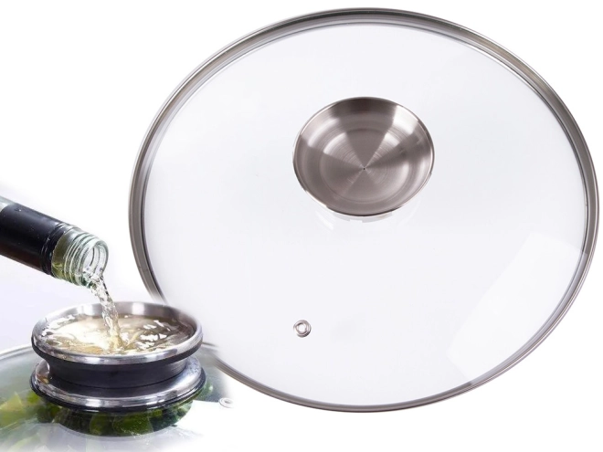 Skleněná poklice s ventilem a aromatizérem