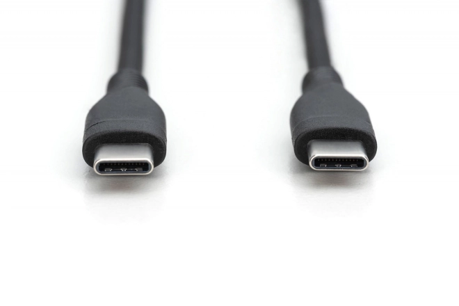 Silikonový kabel USB-C – USB-C, USB 2.0, 60W, 2m černý