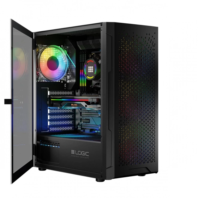 Počítačová skříň LOGIC Aramis ARGB Midi USB 3.0 černá