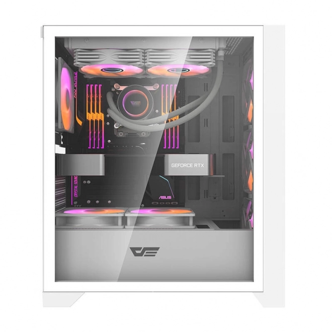 Počítačová skříň Darkflash DRX70 MESH + 4 ventilátory RGB (bílá)