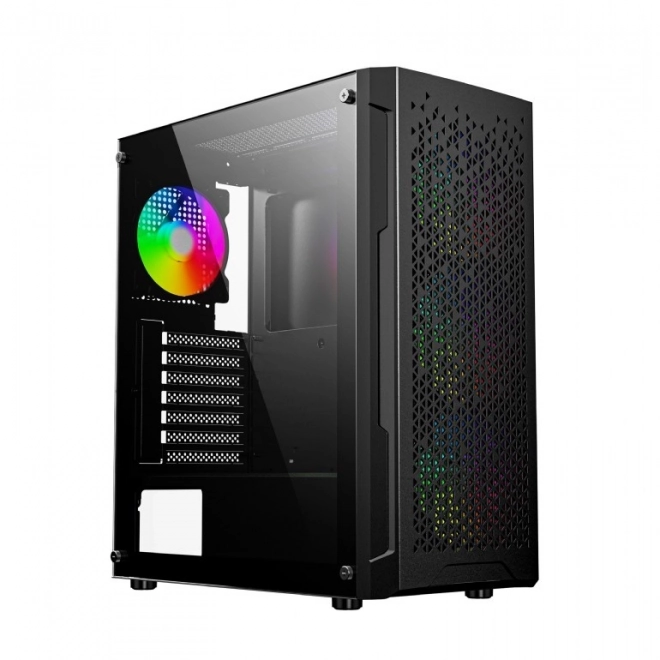 herná skříň fornax 400x s temperovaným sklem a argb ventilátory