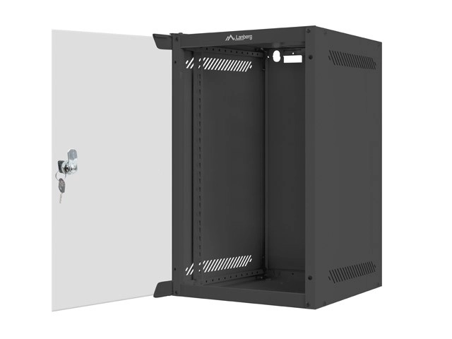 9U 10palcová nástěnná skříň 280x310mm černá