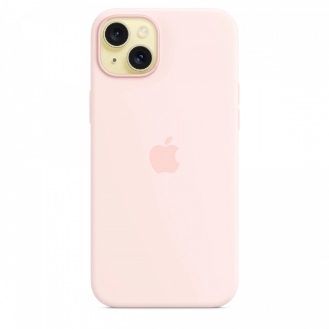 Silikonové pouzdro MagSafe pro iPhone 15 Plus - světle růžové