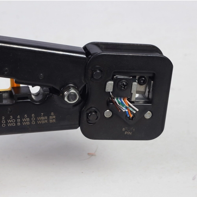 Krimpovací nástroj RJ45/RJ12/RJ1 1/ průchozí