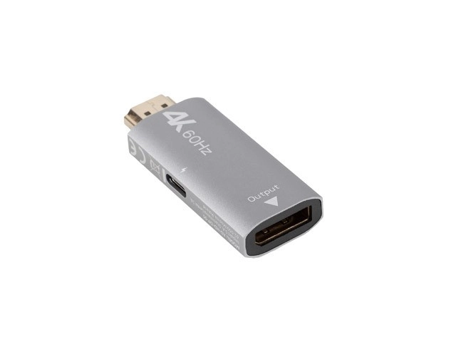 Adaptér HDMI na DisplayPort 4K stříbrný