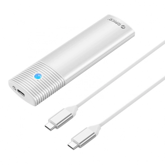 Externí kryt M.2 SATA/NVMe, Orico PWDM2-G2-WH-EP, USB-C, 10Gb/s (stříbrný)