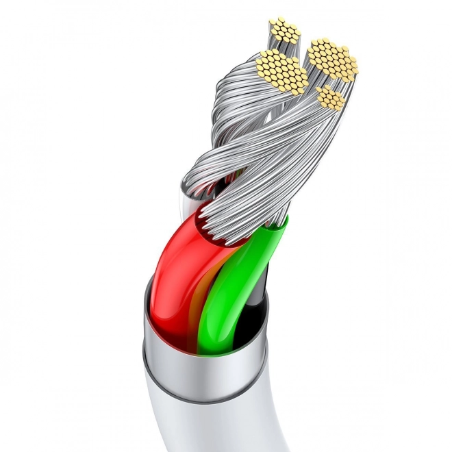 Kabel USB na USB-C řady Superior, 66W, 1m (bílý)