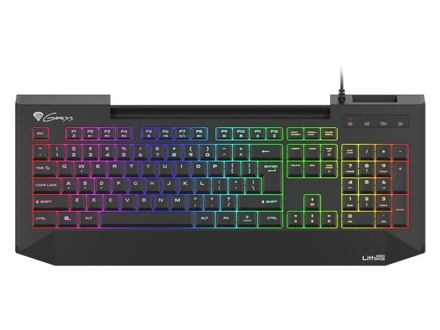 Herní klávesnice Genesis Lith 400 s RGB podsvícením a nůžkovými spínači X-Scissor