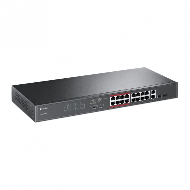 Přepínač 16-portový PoE+ TL-SL1218MP s gigabitovými porty RJ45 a SFP sloty