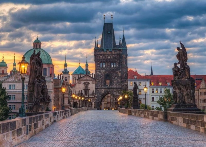 Praha: Procházka po Karlově mostě puzzle 1000 dílků