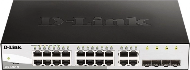 Gigabitový přepínač D-Link DGS-1210-16 s 16 GE porty a 4 SFP