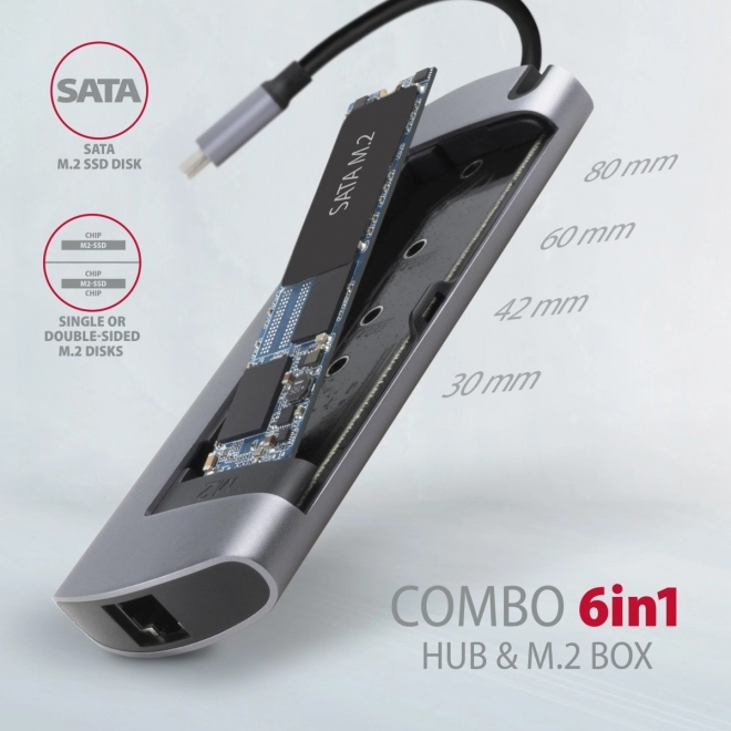 Wieloportový USB-C hub 3.2 Gen 1 AXAGON