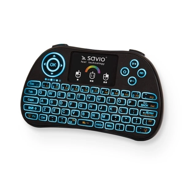 Podsvícená mini bezdrátová klávesnice RGB TV Box, Smart TV, konzole, PC, KW-03