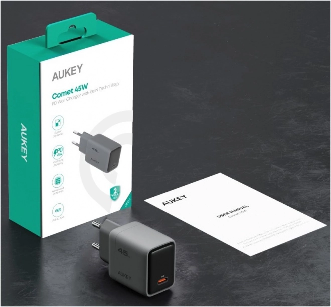Mini nabíječka AUKEY 45W USB-C s rychlým nabíjením