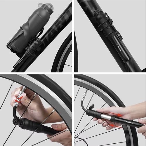 Ruční cyklistická pumpa s držákem Trizand