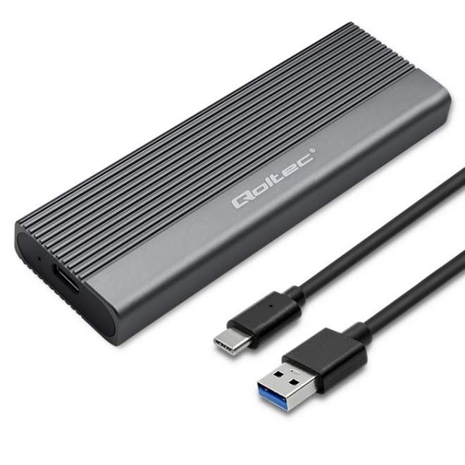 Hliníkový kryt na disk M.2 SSD SATA NGFF USB-C 2TB Šedý