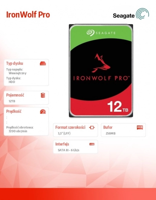 Pevný disk IronWolf Pro 12TB