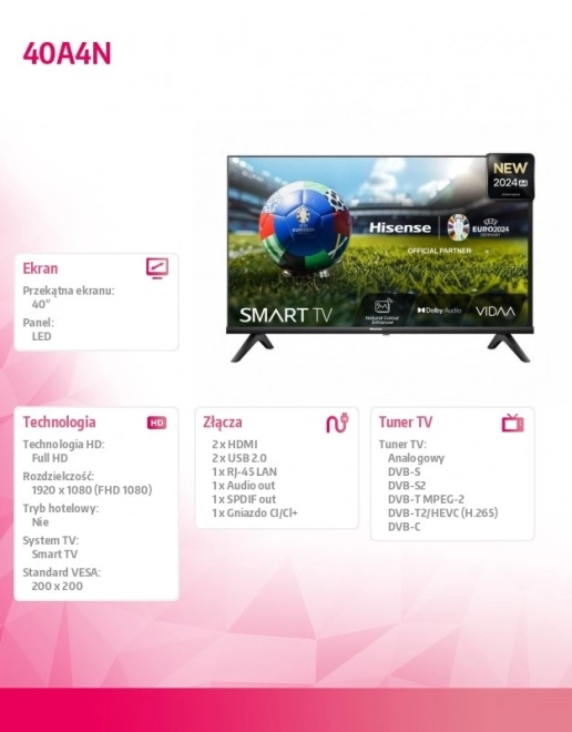 40palcový televizor LED 40A4N