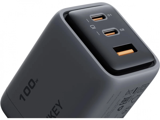 Aukey Rychlá Nabíječka Comet Mix 3 s 3 Uvsky 100W