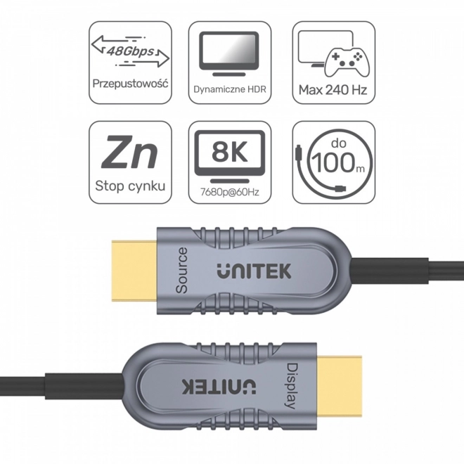 Optický HDMI 2.1 kabel AOC 10m 4K 60Hz