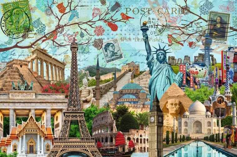 Ravensburger puzzle big city collage 5000 dílků