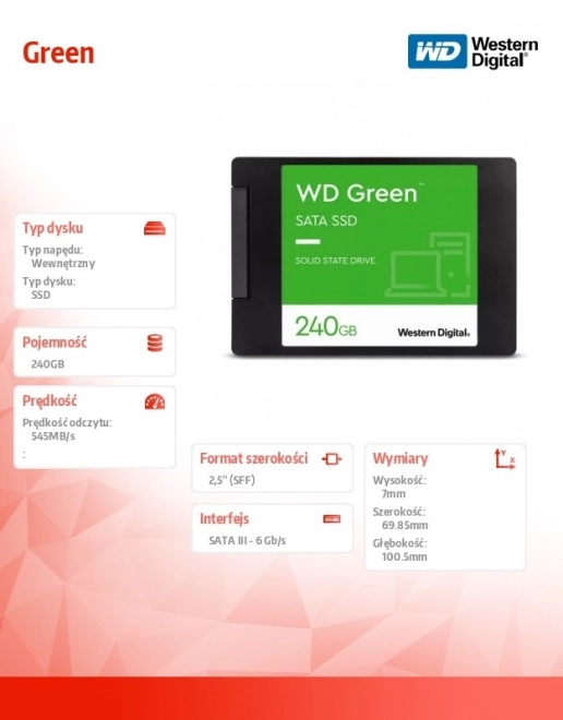 WD Green 240GB SATA SSD 2,5"