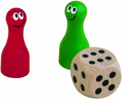 Barevné dřevěné figurky s úsměvem