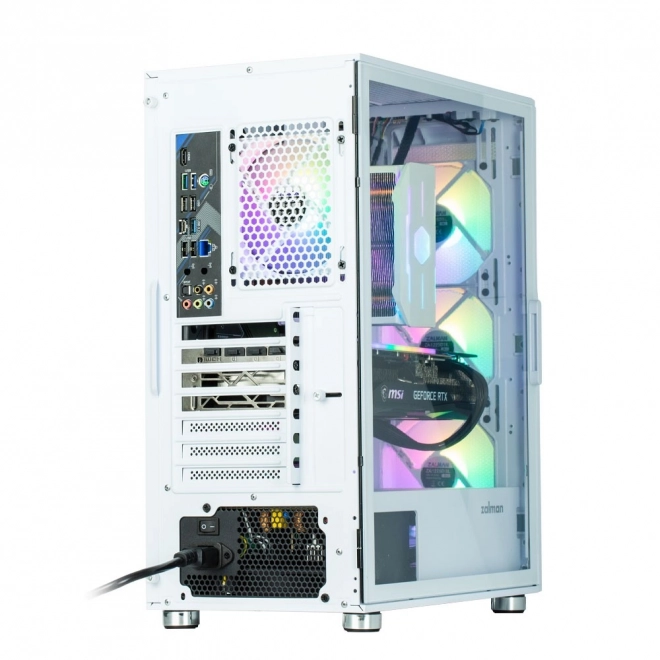 Bílá počítačová skříň I3 Neo ATX Mid Tower RGB