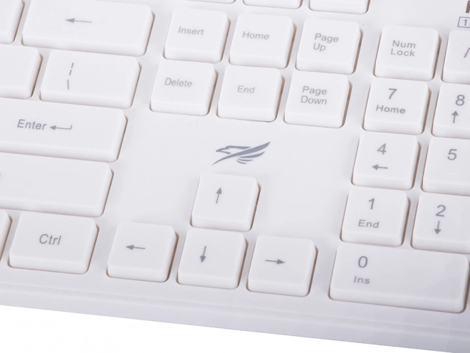 Bezdrátová sada klávesnice a myši Silent Numeric USB – Bílá