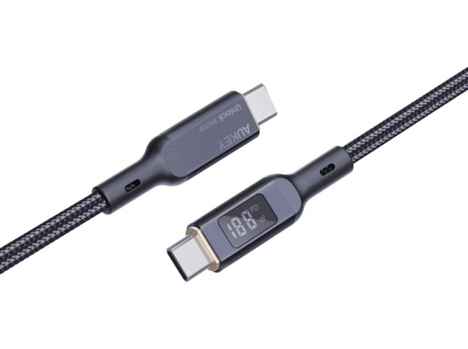 Kabel USB-C na USB-C Aukey CB-MCC102, 100W, 1,8 m (černý)