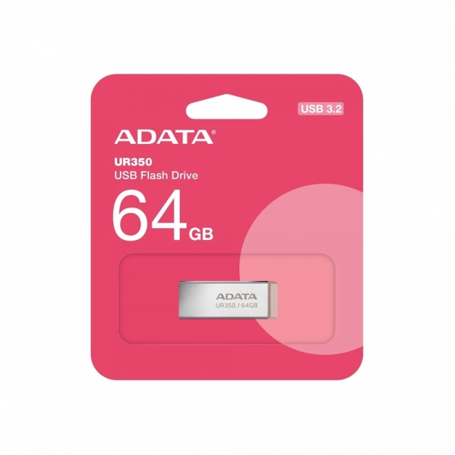 USB flash disk ADATA Ur350 64GB USB3.2 hnědý kov