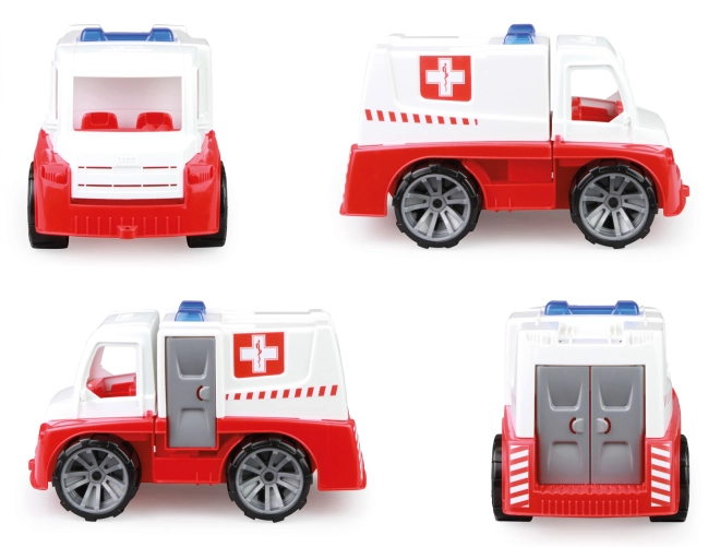 Mechanicky funkční sanitka s otevíracími prvky