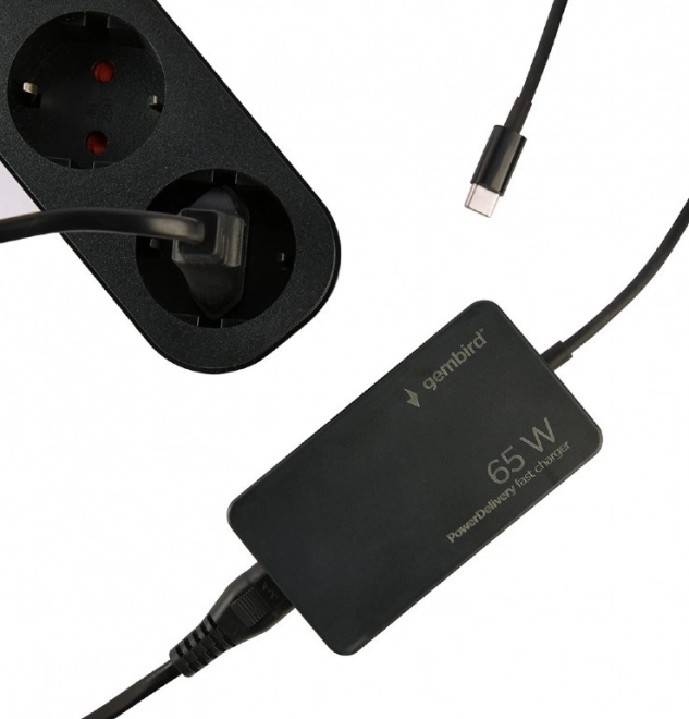 Univerzální rychlá nabíječka USB-C 65W černá