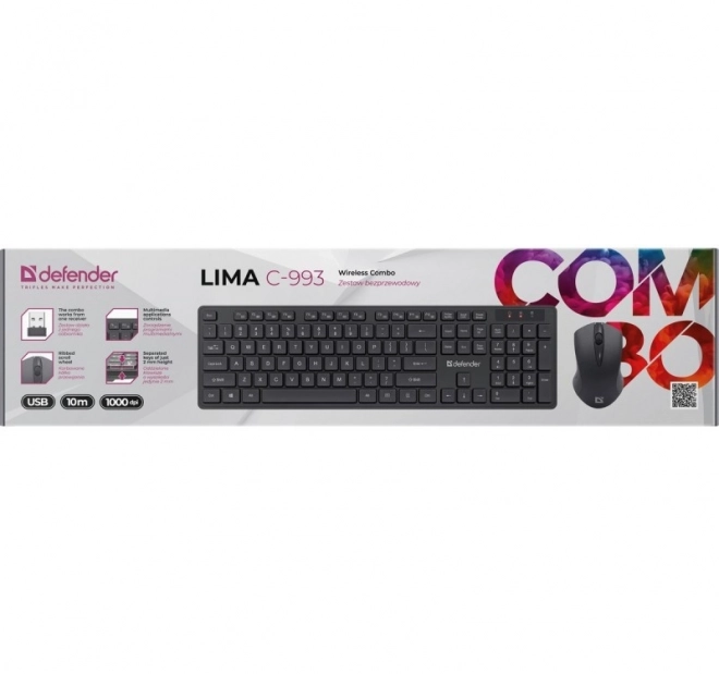 Sada klávesnice + myš LIMA C-993 RF bezdrátová