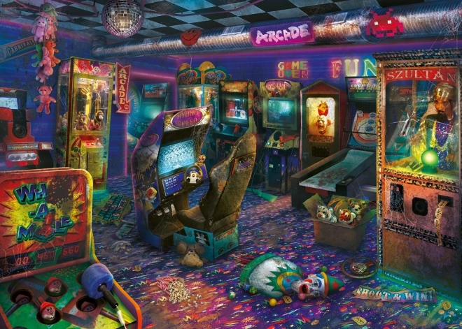 2D puzzle 1000 prvků Zapomenutý salon s hracími automaty